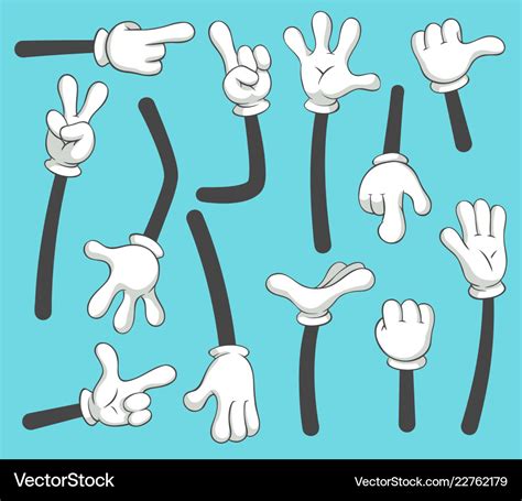 Cartoon Arms Doodle Gloved Pointing Hands Vector Image | The Best Porn ...