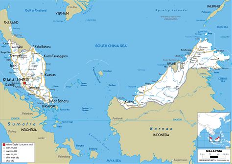 Malaysia Map (Road) - Worldometer