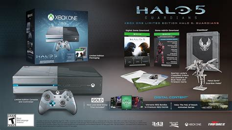 Halo 5: Guardians Limited Edition Xbox One 1 TB Bundle and Limited ...