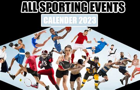 All Sporting Events Calendar 2023 - Sports Tournament of 2023 | Sports News