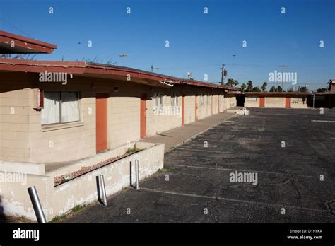 bedrooms at empty abandoned old motel on the strip Las Vegas Nevada USA ...