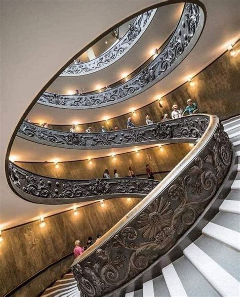 Built in 1932.. the magnificent spiral staircase of the Vatican museum ...