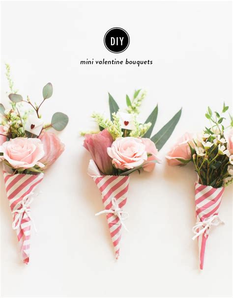 DIY Valentine's Day Mini Bouquets | Diy valentine's bouquet, Valentines ...