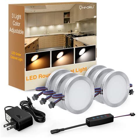 Best Led Dimmable Puck Lights,Set Of 6 White Under Cabinet Lighting Kit ...