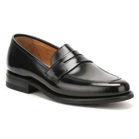 Loake Mens Black Leather 211 Loafers for Men - Lyst