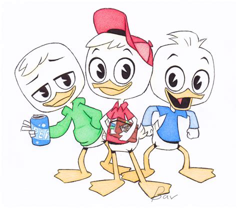 Ducktales: Huey, Dewey, Louie by Bav08 on DeviantArt