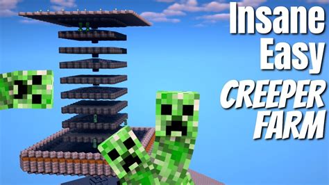 Minecraft Creeper Farm | Easy Mob Farm Minecraft Survival | Perfect for ...