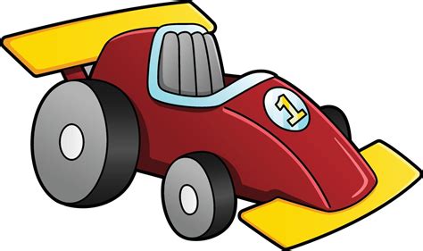 Race Car Cartoon Clipart Colored Illustration 6458068 Vector Art at ...