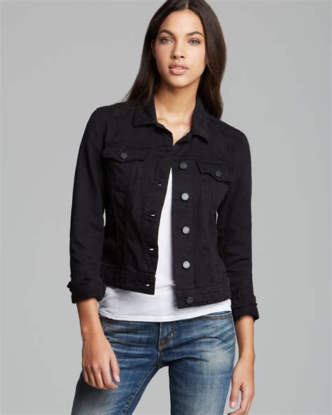 Lyst - Paige Jacket Vermont Denim in Black