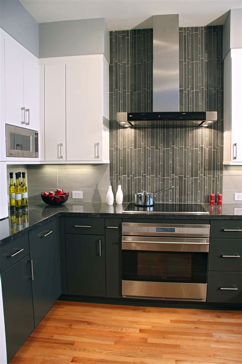 Contemporary Kitchen: Vertical tiles are a perfect accent for the range ...