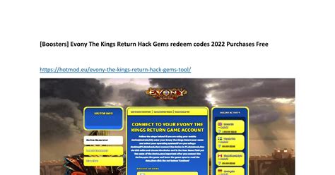 [Boosters] Evony The Kings Return Hack Gems redeem codes 2022 Purchases ...