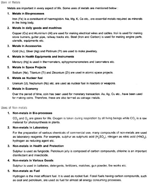 what are the uses of metals,alloys and non metals