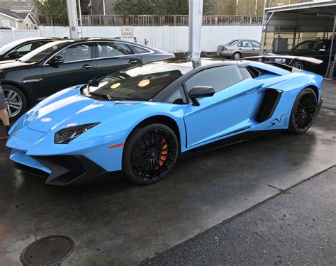 Blue Lamborghini Aventador SV [4032x3024] | Blue lamborghini ...