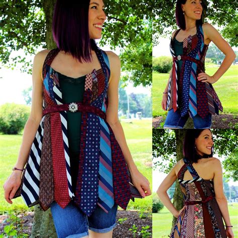 Upcycled Necktie Vest | Upcycle clothes, Upcycled fashion, Recycled dress