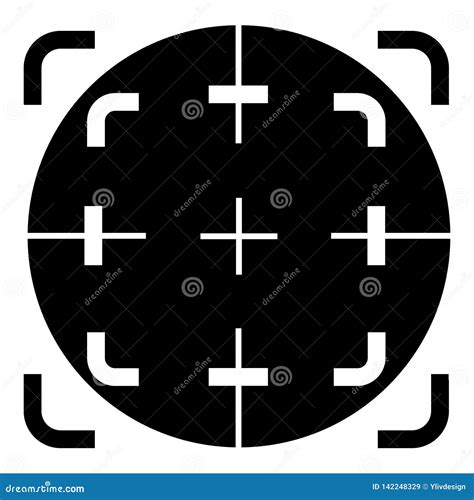 Scope Crosshair Icon, Simple Style Stock Vector - Illustration of game ...