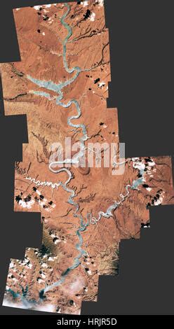 Colorado River, Lake Powell, Satellite View Stock Photo - Alamy