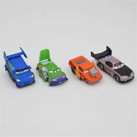 Disney Pixar Cars 4pcs Lightning Mcqueen Wingo Boost Snot Rod DJ With ...