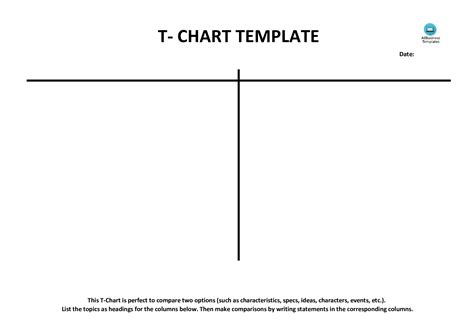 T-chart Example (Blank) | Templates at allbusinesstemplates.com