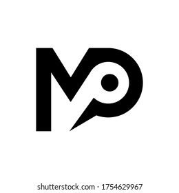 Mp Logo Black Collor Vector Graphic Stock Vector (Royalty Free ...