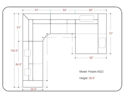 10 Best Collection of Measurements Sectional Sofas