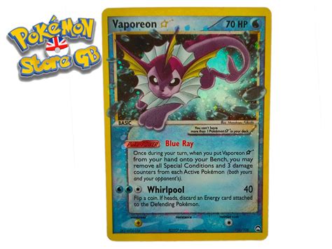 Pokemon Card Ex Power Keepers Vaporeon Gold Star Psa 10 - Etsy