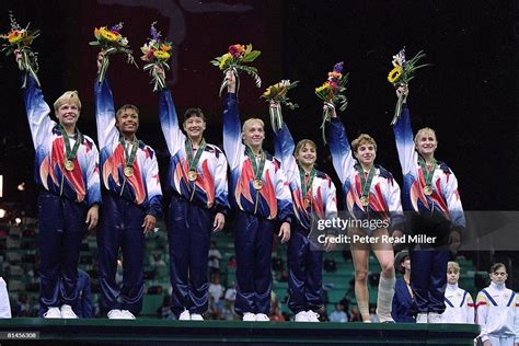 Summer Olympics, Team USA Amanda Borden, Dominique Dawes, Amy Chow ...