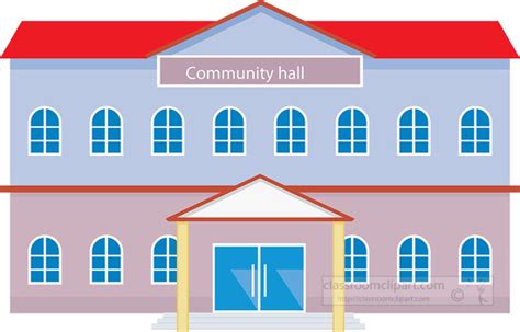 Architecture and Buildings Clipart-community hall building clipart 039