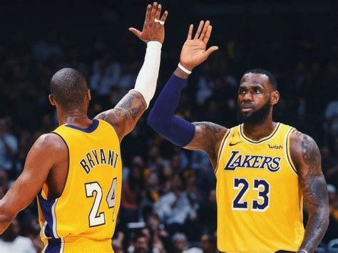 Lakers superstar LeBron James proceeds to explain how he and Kobe ...