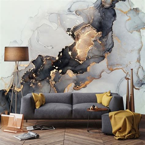 Marble Mural , Marble Wallpaper Marble Wall Mural, Living Room, Marble ...