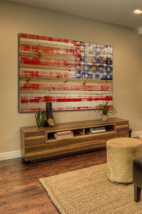 20 Photos Wooden American Flag Wall Art