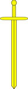 Yellow Sword clip art (115880) Free SVG Download / 4 Vector