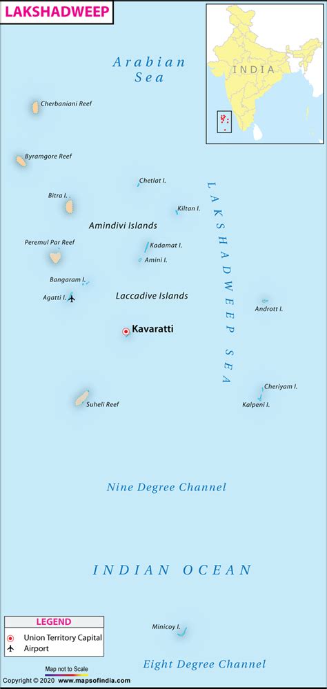 Lakshadweep Islands Map,Travel Information and Facts