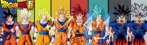 Goku All Super Saiyan Forms Poster/Wallpaper by aryanxcreation on ...