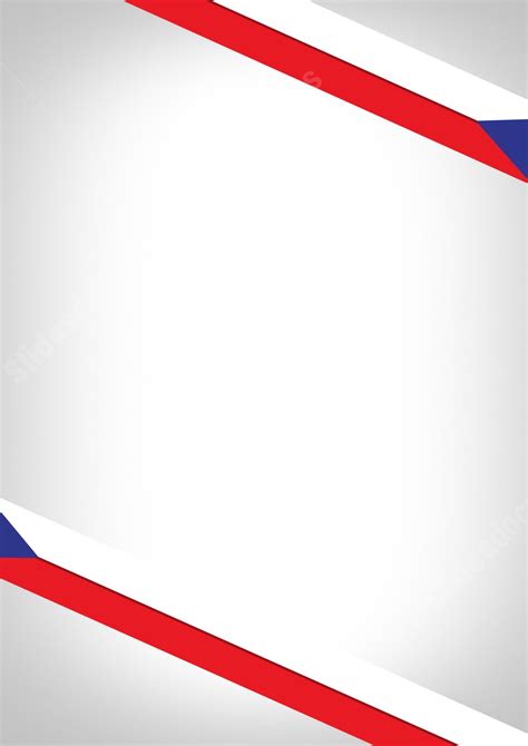 Silver Gradient Background With Red Czech Flag Page Border Background ...