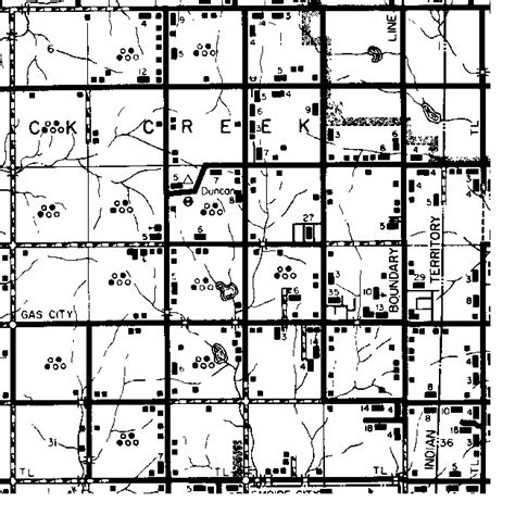 Oklahoma Section Township Range Map - State Coastal Towns Map