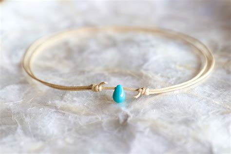 Boho Hippie Choker Necklace Turquoise Teardrop Choker - Etsy