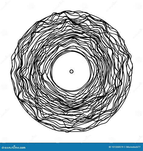 Vinyl Record Sketch Design Vector Stock Vector - Illustration of array ...