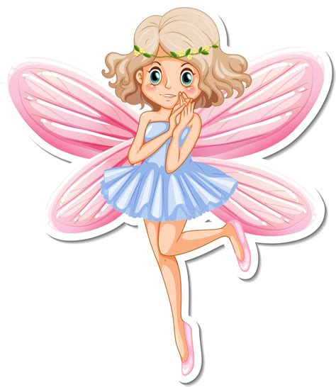 Beautiful fairy cartoon character sticker 2861186 Vector Art at Vecteezy