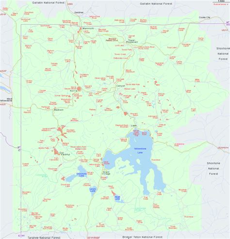 Yellowstone Hiking Trails Map - Hiking In Map