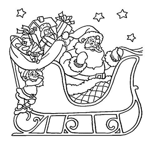 Santa Sleigh Coloring Pages Printable - brengosfilmitali