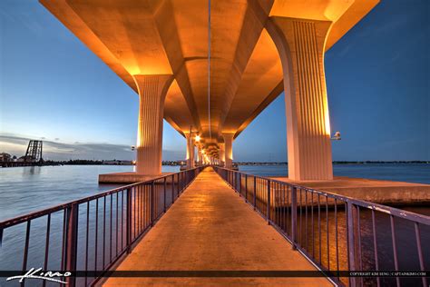 Roosevelt Bridge Stuart Florida at Fishing Pier