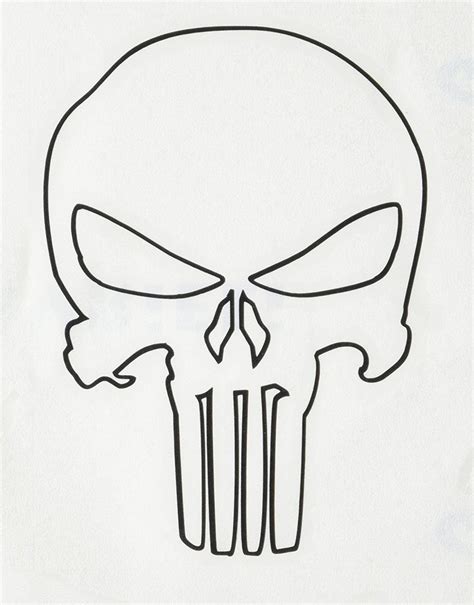 Punisher Skull Drawing at GetDrawings | Free download