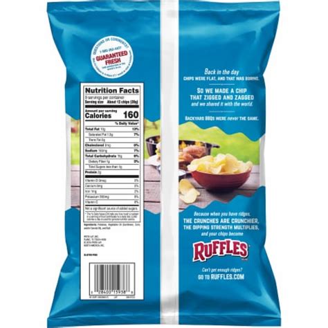 Ruffles Potato Chips Original Flavor Snacks Bag, 9 oz - Food 4 Less