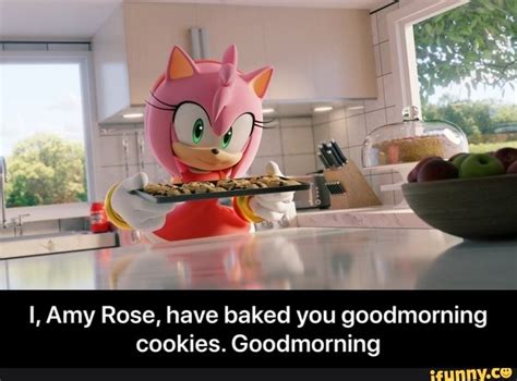 I, Amy Rose, have baked you goodmorning cookies. Goodmorning - I, Amy ...