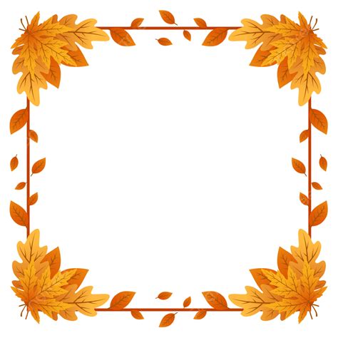 Marco O Borde De Hoja De Otoño Con Estilo Estético Vector PNG ,dibujos ...