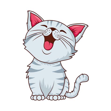 Download A Cartoon Cat With Its Mouth Open | Wallpapers.com