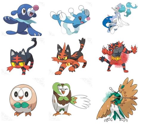 Image result for starter pokemon moon evolution