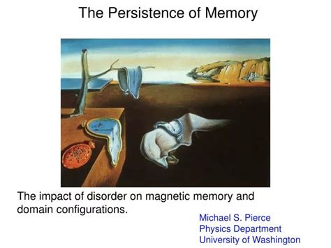 The persistence of memory meaning in an exhibition - portdistribution