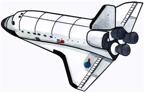 Space Shuttle Easy Spaceship Drawing - Parts Of A Rocket Lesson For ...