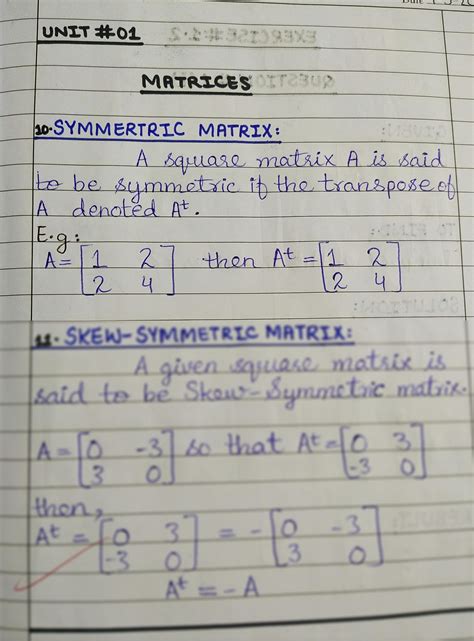 SOLUTION: Symmetric and skew symmetric matrix - Studypool